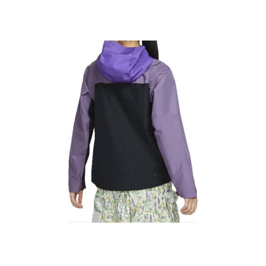 Nike Storm-Fit Colorblock Водонепроницаемая ветрозащитная куртка с капюшоном на полумолнии Женская куртка Фиолетовый DN3913-579