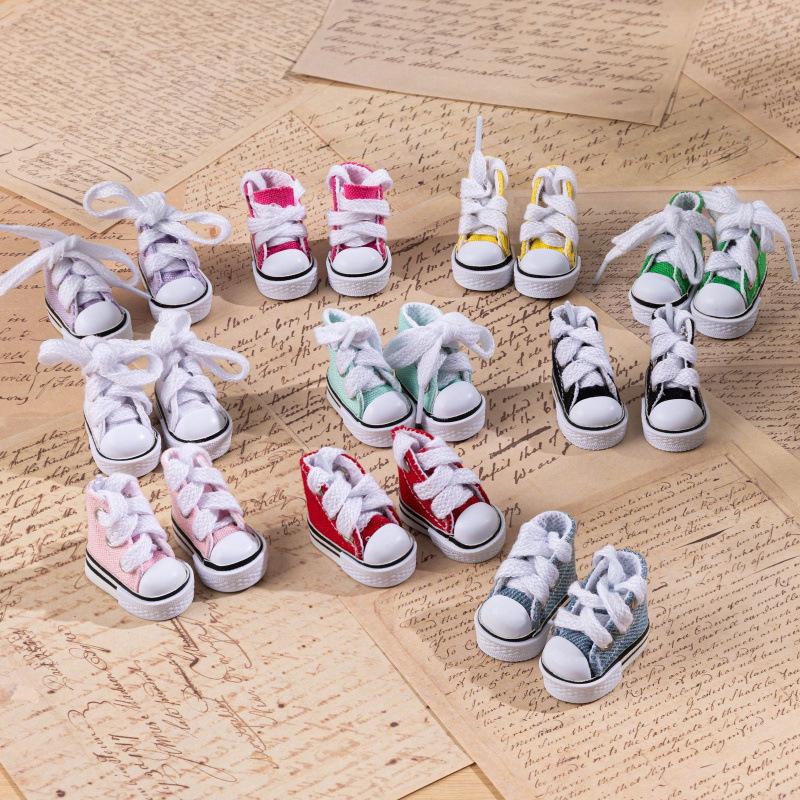 Маленькие холщовые туфли для BJD кукол 3,5 см - Аксессуары для пальцевого танца