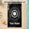 Beach TowelRed Hot Chili Peppers Custom Name Text Personalized Soft Towel for Beach Pool Indoor Home Decor Gift