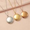 Jewelry Gift Necklaces Round Photo Frames Pendant Creative Photo Picture Locket  For Women