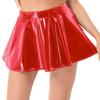 Женский сексуальный бюстгальтер из лакированной кожи из 2 предметов с расклешенными мини-юбками, комплекты клубной одежды для вечеринок Rave Dance