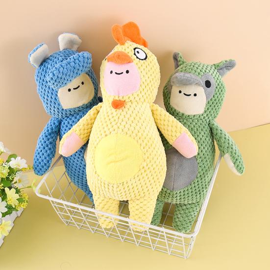 Пищащая игрушка для собаки в форме утки, плюшевая игрушка для щенка, игрушка для чистки зубов, мягкая игрушка для эмоционального комфорта