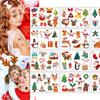 1 Set of 12 Types Christmas Children's Tattoo Stickers Henna Tattoo Face Painting, SD Type 1 Set of 12 Types, 1 Piece