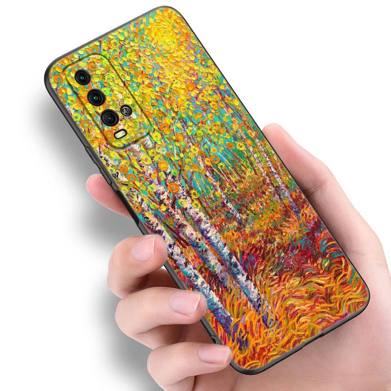 Чехол для телефона с масляной живописью Клода Моне для Xiaomi Redmi Note 5 6 9T K20 K40 K50 Pro 7A 8A 9A 9C 9i 10A 10C A1 S2 TPU Черная крышка