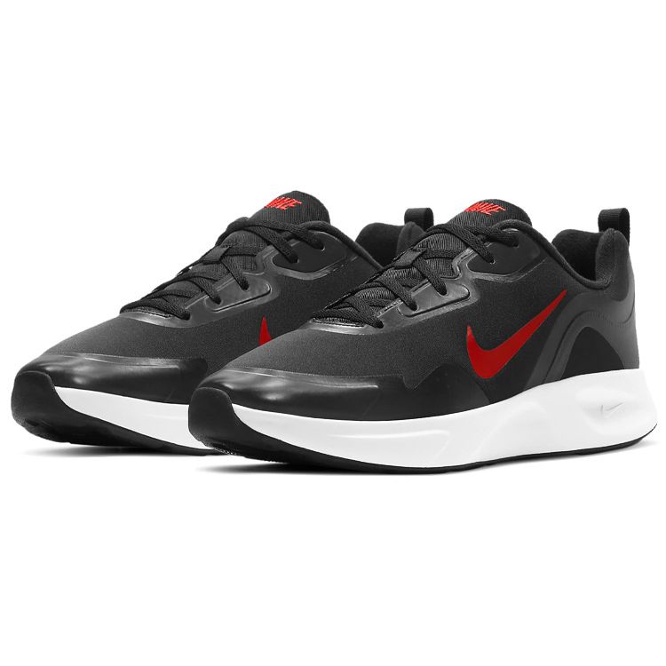 Nike Wearallday Повседневные Амортизирующие Нескользящие Низкие Кроссовки для Бега Мужские кроссовки Черный Красный Белый CT1729-004