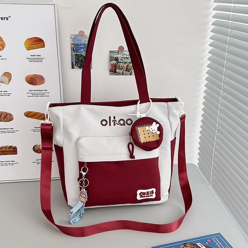 Классная сумка через плечо, женская пригородная сумка через плечо большой вместимости, студенческая сумка для обучения