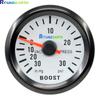 Earth Round 52mm Black Shell Blue Light Auto Car Turbo Pressure Turbin Vacuum Boost Gauge Press-30~30 PSI Meter