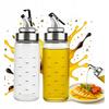 Glass dispenser with a scale of 300 ml for olive oil, sauces, spices, etc.