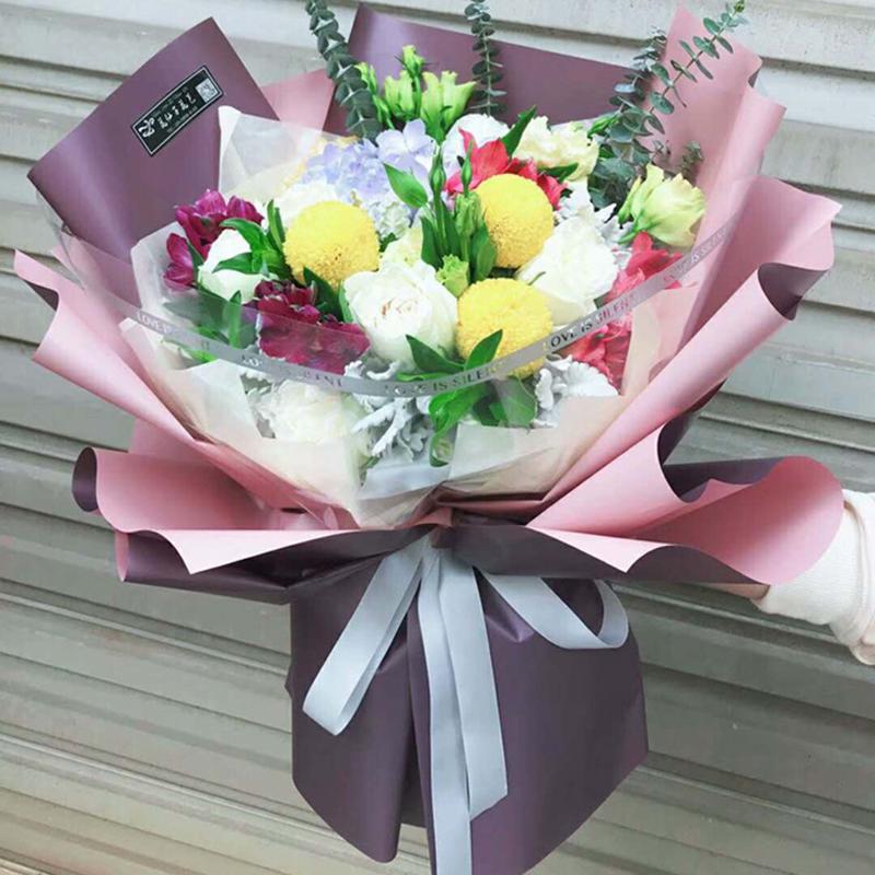 20PCS Wedding Decor Bouquet Waterproof Packaging Flower Wrapping Paper Gifts Packing Duplex Paper