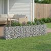 Gabion Raised Bed 2 pcs Silver 330 x 50 x 80 cm