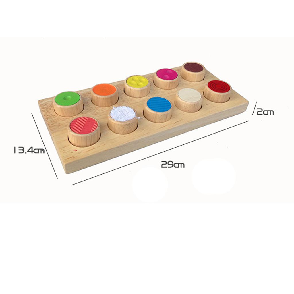 Touch and Match Board for toy kids Classroom Activity, Wooden Colorful Tactile