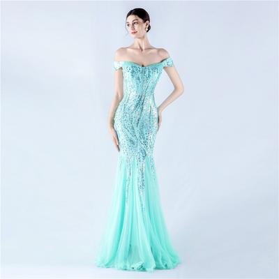 Новое платье Craft Beaded Mesh Бисерное вечернее платье Ежегодное представление