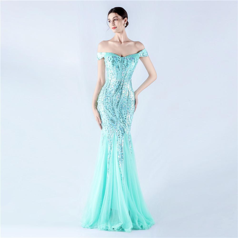 Новое платье Craft Beaded Mesh Бисерное вечернее платье Ежегодное представление