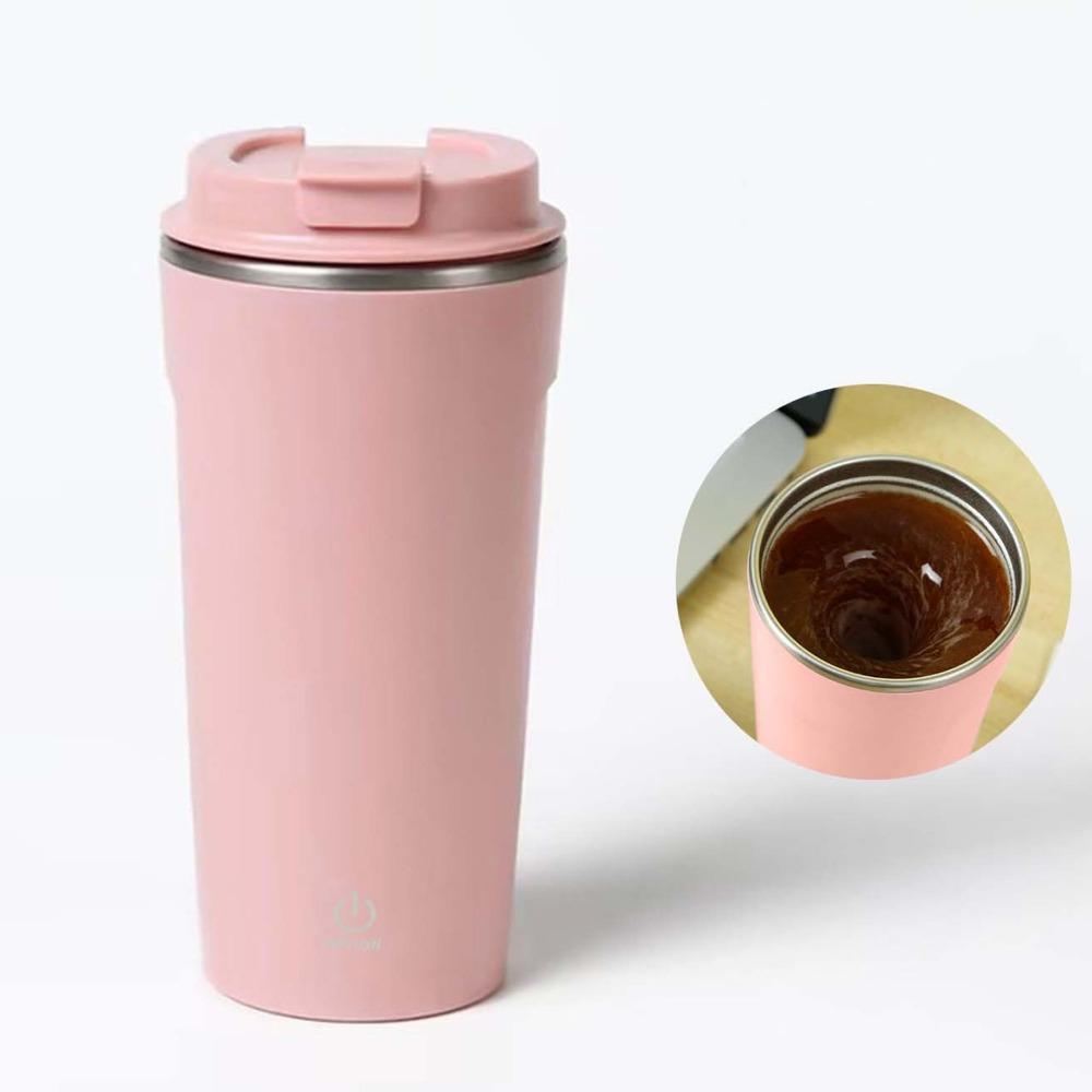 400ml Capacity Automatic Shaker Bottle 304 Stainless Steel Automatic Blender Cup  Travel Companion