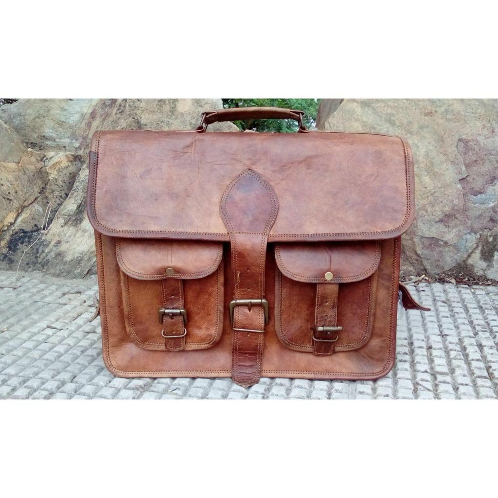 Messenger Laptop Satchel S Сумка мужская винтажная новая коричневая из натуральной кожи