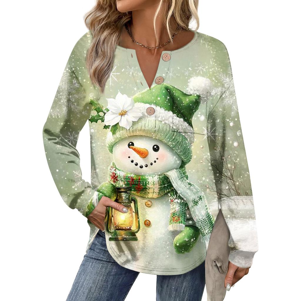 Женский модный топ с длинными рукавами в стиле ретро с принтом