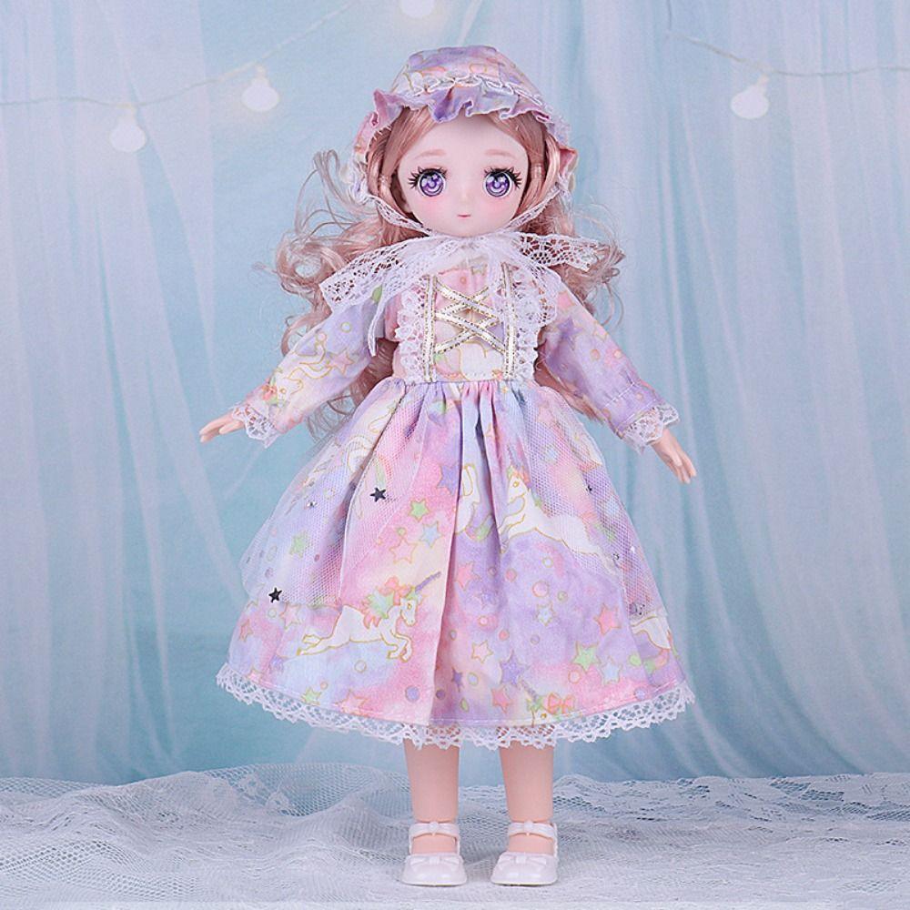 Fashion Doll Princess Dress Cute 1/6 Dress Up Doll DIY Clothes 30cm Dolls Clothes  BJD Doll