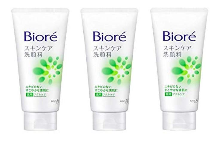 Biore Уход за кожей Лицевой Лечебный от прыщей 130 г [Средство для ухода] Очищающее средство, Уход, [Набор 3]