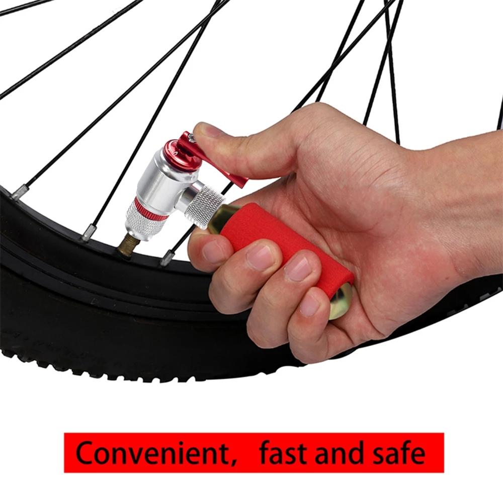 Accessories Bike Pump Bicycle Accessories Fast Inflator CO2 Cylinder Pump Gas Nozzle Head Adapter