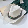 Summer Women's Men's Sun Hat Western Cowboy Gentleman Jazz Sunscreen Handmade Straw Hats