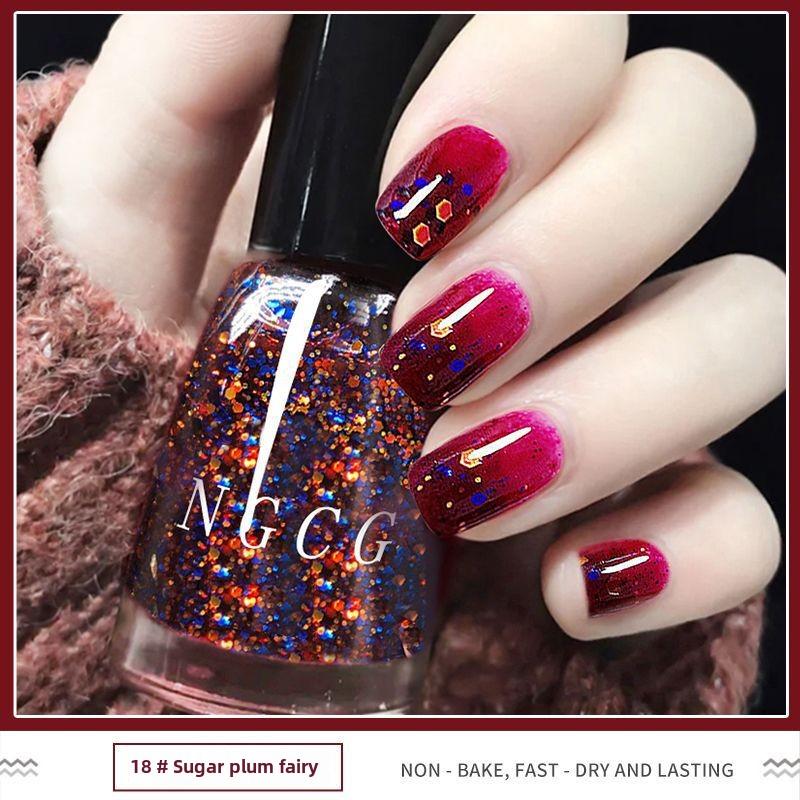 Новый 28-цветный лак для ногтей, без запекания, без разрывов, маслянистый, новый летний цвет, звездный, красочный, фиолетовый