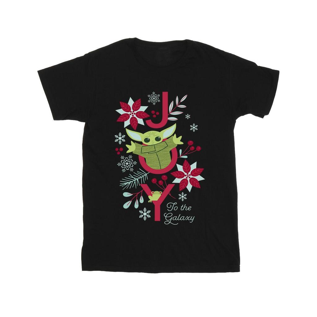 Star Wars Mandalorian Mens Joy To The Galaxy Cotton T-Shirt