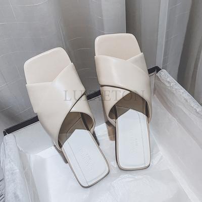 Модные туфли на высоком каблуке, роскошные меховые тапочки для женщин, зима-весна, новые модные туфли-лодочки, сексуальные плюшевые хлопковые шлепанцы, платье-шлепанцы, женская обувь