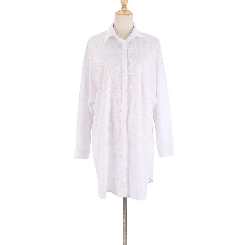 Shirt Beach Dress Cotton Cover Ups Women White Button Up Cardigan Short Dresses Tunic Summer Beachwear