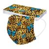 10PCS Adult Leopard Print Plus Butterfly Three-Layer Disposable Protective Mask