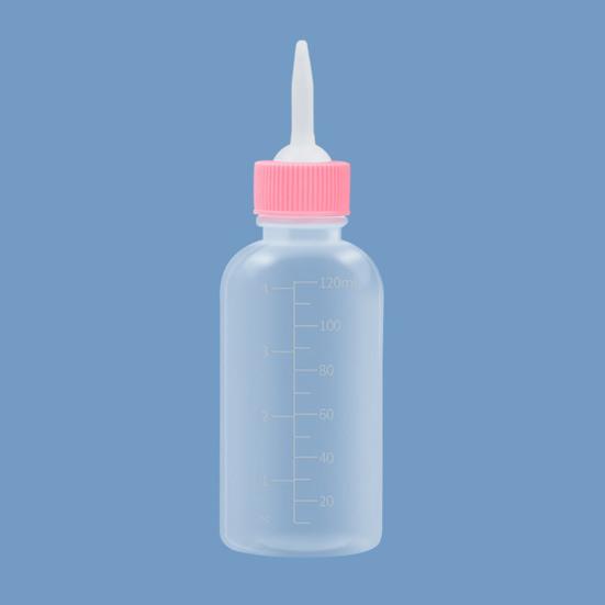 Milk Bottle Clear Scale Soft Nipple Silicone Pet Feeding Bottle for Kitten Puppy