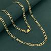 Золотой цвет Ширина 4 мм Итальянское мастерство Ручная работа Ожерелье для женщин и мужчин Цепочка