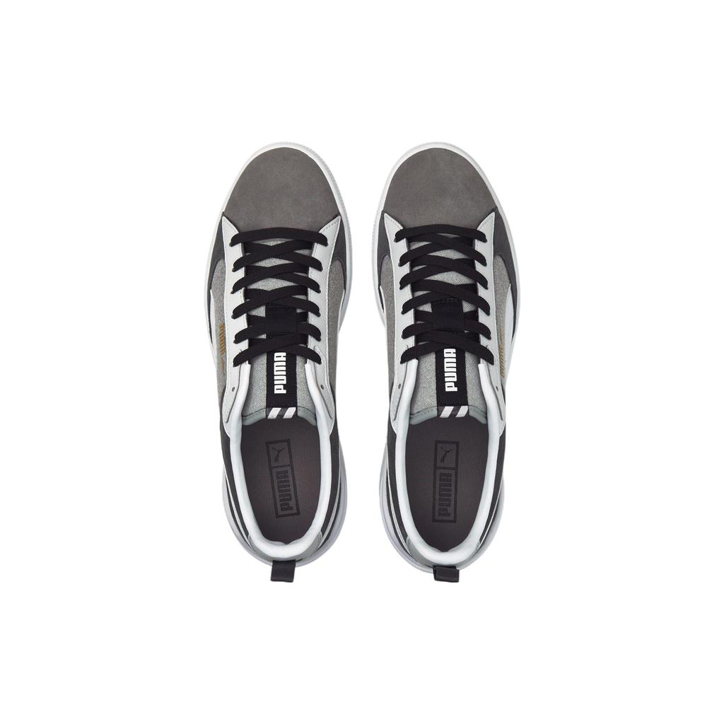 Puma Серия Suede Блок Wt Полоска из пены 2 Повседневные низкие кеды Унисекс кеды Серый Белый 383895-01