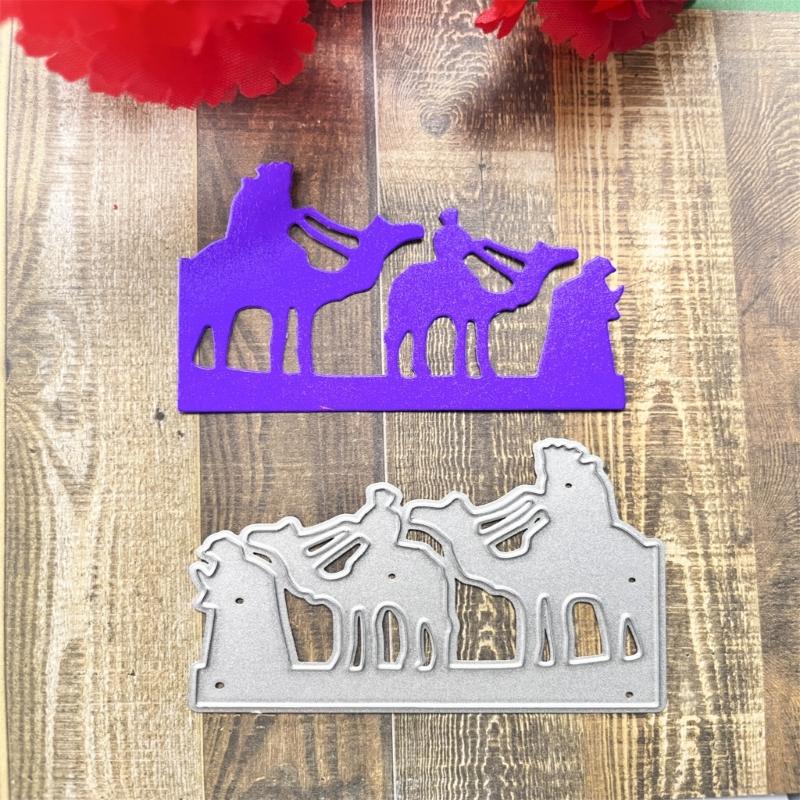 Металлические вырубные штампы "Верблюд" для DIY-творчества, углеродистая сталь, шаблон для тиснения, трафарет для скрапбукинга, для открыток, вырезки, форма, декор