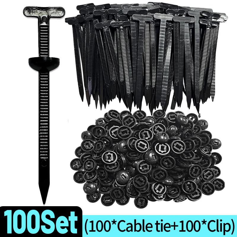 Nylon Universal Cable Tie Buckle Zip Tie Heavy Duty Self-Locking Push Pin with Button Fixion Tools for Car Auto Repair