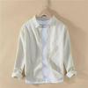 Men's Cotton and Linen Long-Sleeve Shirt - Casual, Breathable, Loose Fit