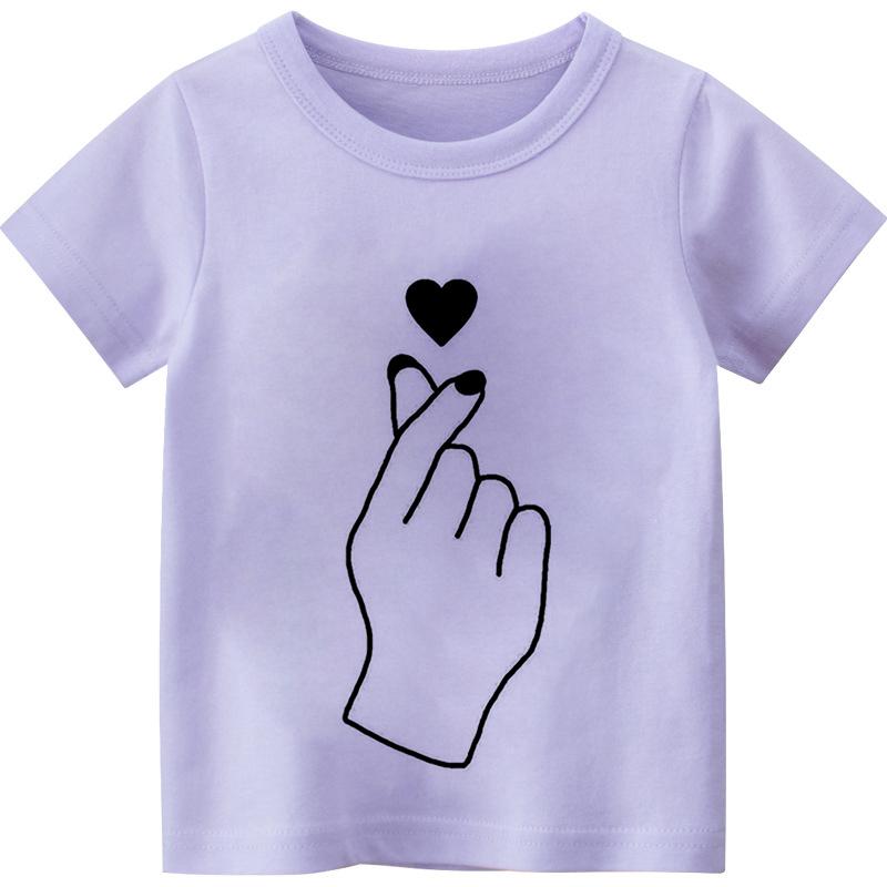 Новая летняя детская футболка с короткими рукавами из мультфильма, 3 цвета, повседневные футболки для мальчиков, топы для девочек, футболка с цветами, детская одежда