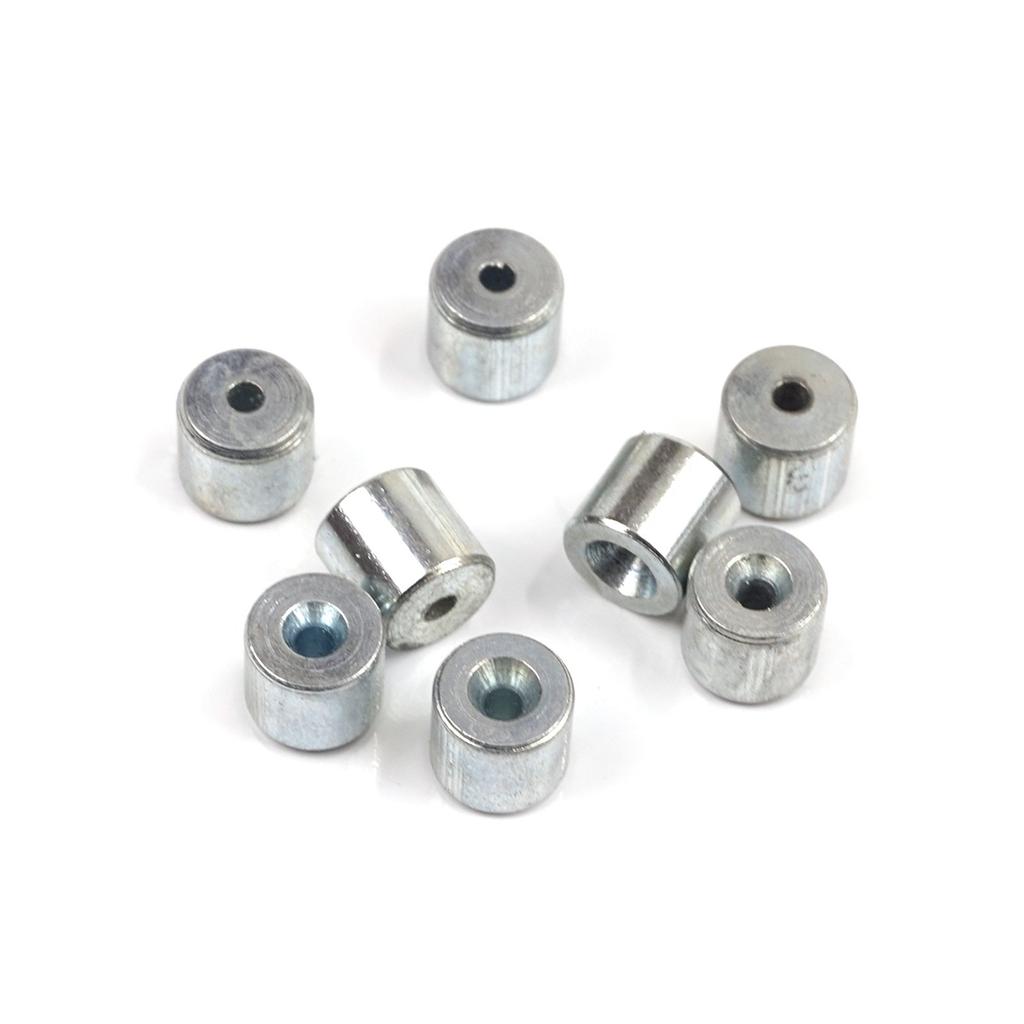 ECR011 100 шт., автомобильный оконный регулятор, намоточное устройство для ремонта, стальной трос, конец троса, фитинг, стопорная втулка, обжимная заклепка 6x5,6/1,7 мм