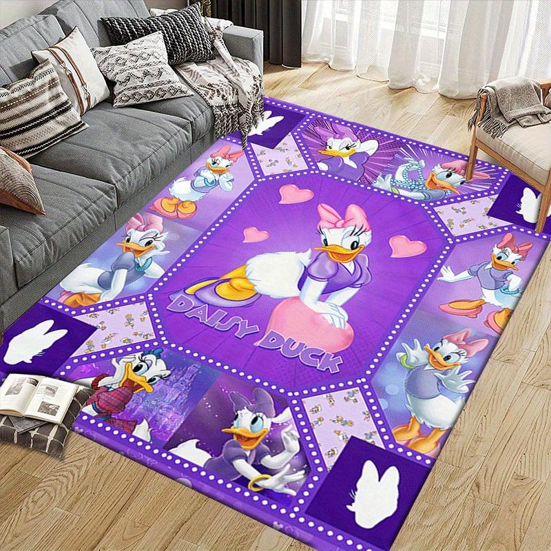 1pc Daisy-Duck Carpet Area Rug, Bedroom, and Playroom - Durable, Stain-Resistant, and Easy To Clean, Living Room, Laundry Room, Home Decor,