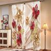 2 шт., современные и элегантные шторы с цветочным узором - полузатемняющие - подходят для гостиных, спален, кухонь и домашнего декора.
