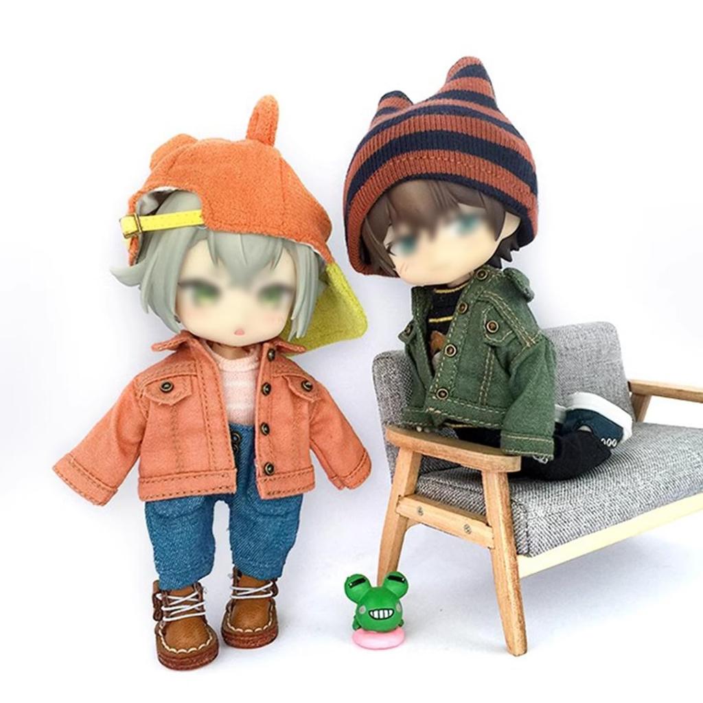 HIGHAWK OB11 куртка пальто Obitsu 11 одежда костюм для куклы Obitsu 11 см тело куклы Obitsu тело P10 Nendoroid bjd GSC тело джинсовая ткань (Темно-синий)