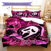 Mask Ghost Pattern Bedding Set Quilt Cover Pillowcase Home Decor Gift (1 * duvet cover + 2 * pillowcase, without core)
