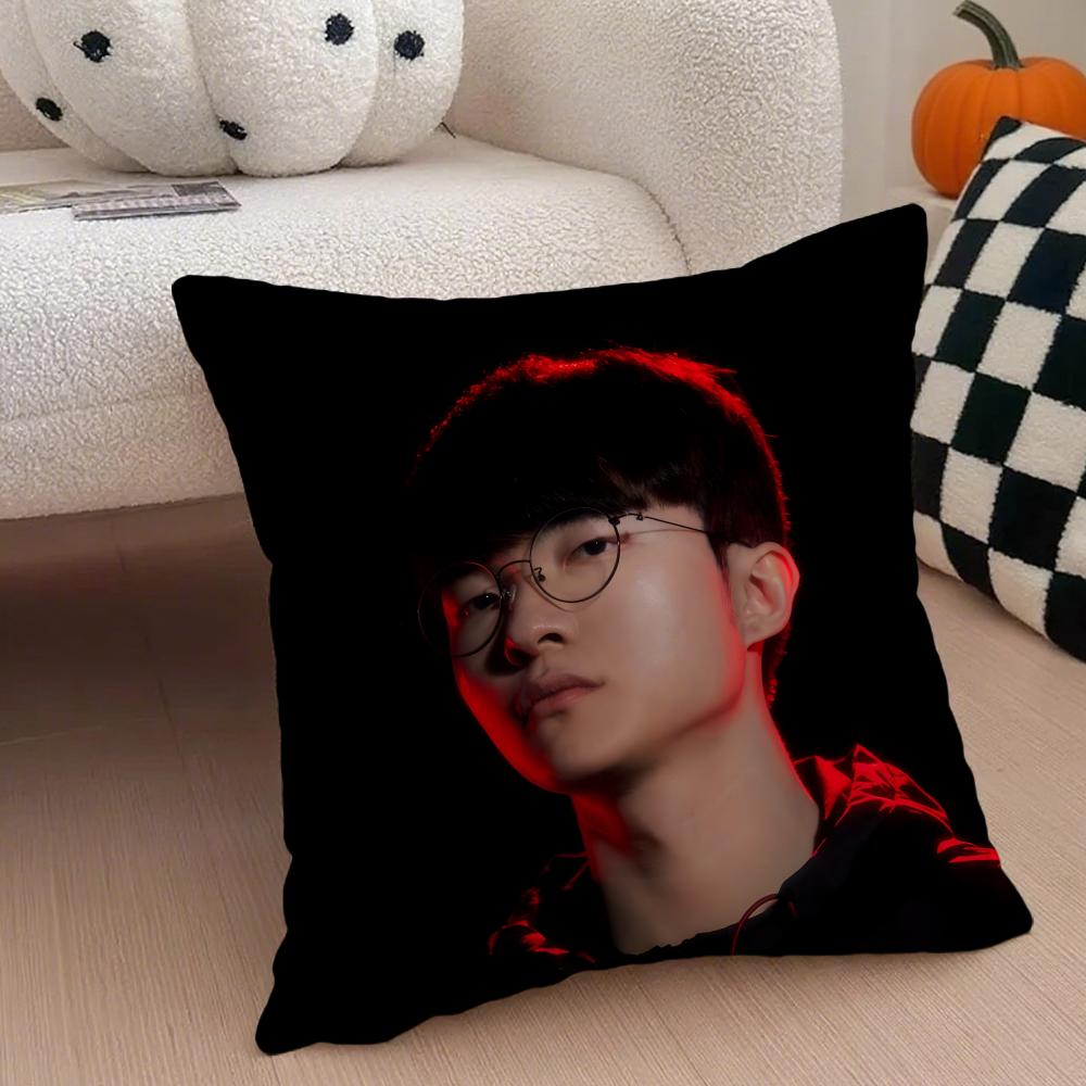 Модный современный L-Lol T-T1 F-Faker Чехол для подушки-подушки Чехол для декоративной подушки Скрытая пуговица Прочный полиэстер Подушка для стула