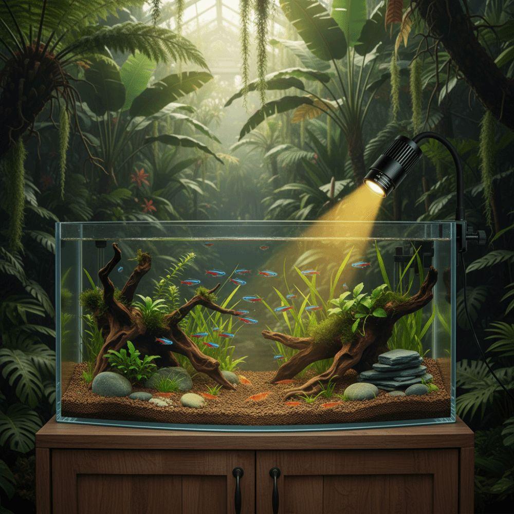 Простая установка 3/12 Вт Лампа-клипса для аквариума Диммируемый Поворотный Светодиодный свет для аквариума Водонепроницаемый Практичный Свет для выращивания Водные растения