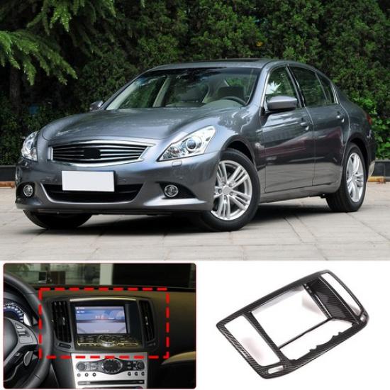 Carbon ABS Navigation Screen Air Vent Cover Trim For Infiniti G Series G37 07-13