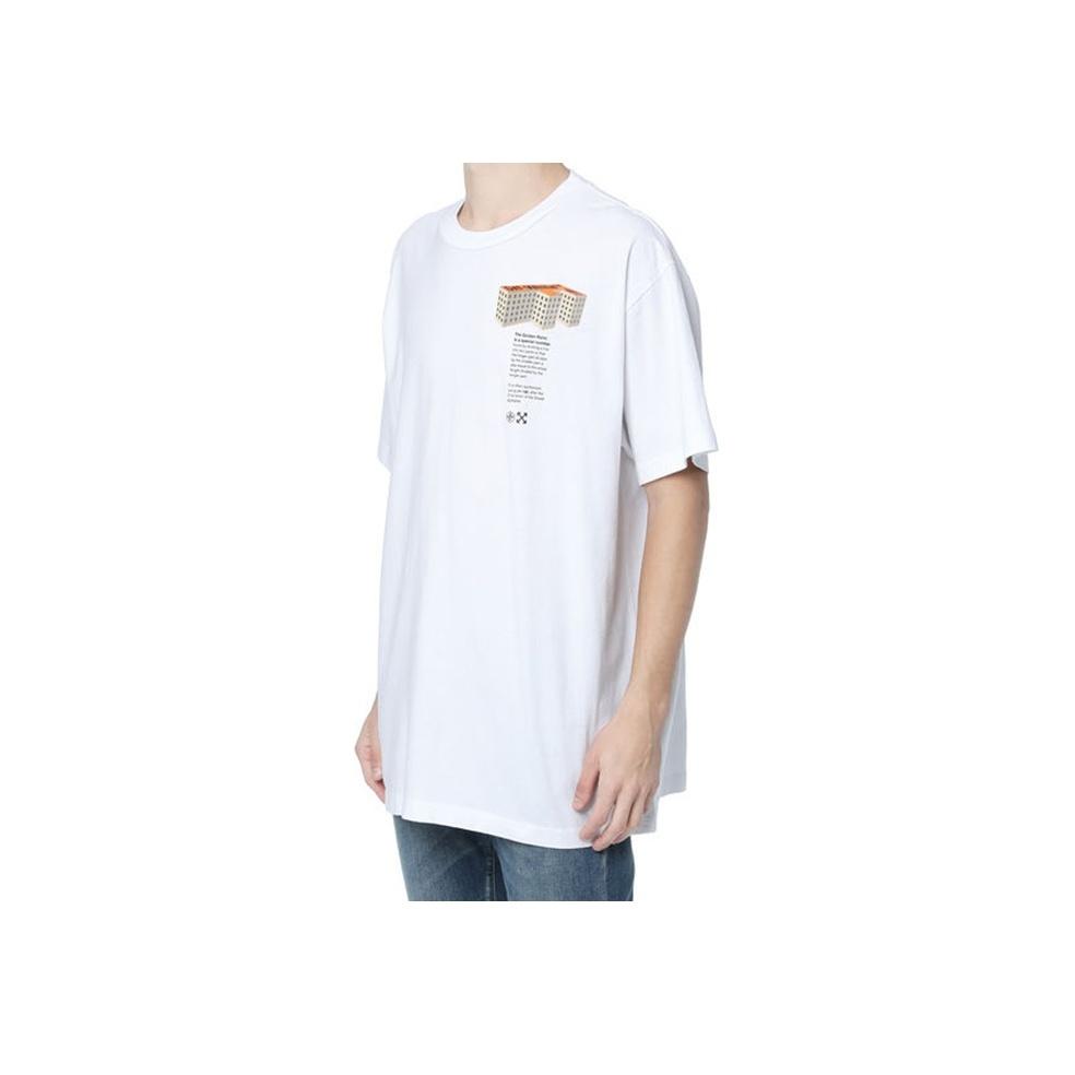 Off-White SS20 Рационализм Логотип Принт Футболка Мужская Топы Белый OMAA038R201850070188