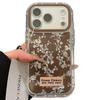 Retro hollow leaves are suitable for Apple 17promax puff feather yarn mobile phone case IP16 fine holes 15 anti-drop 14 women