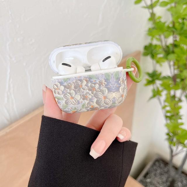 Water Stickers Cold Art Retro Flower Couple Earphone Case For Apple Airpods Pro 2 1 3 Wireless Bluetooth Charging Cover Box