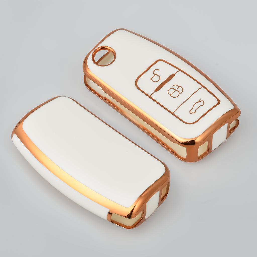 XFVD7 Tpu Car Key Case Cover For For Ford Focus 2 MK2 Fiesta Mondeo Galaxy Falcon Territory Ecosport Kuga Escape Key Fob Case Keychain