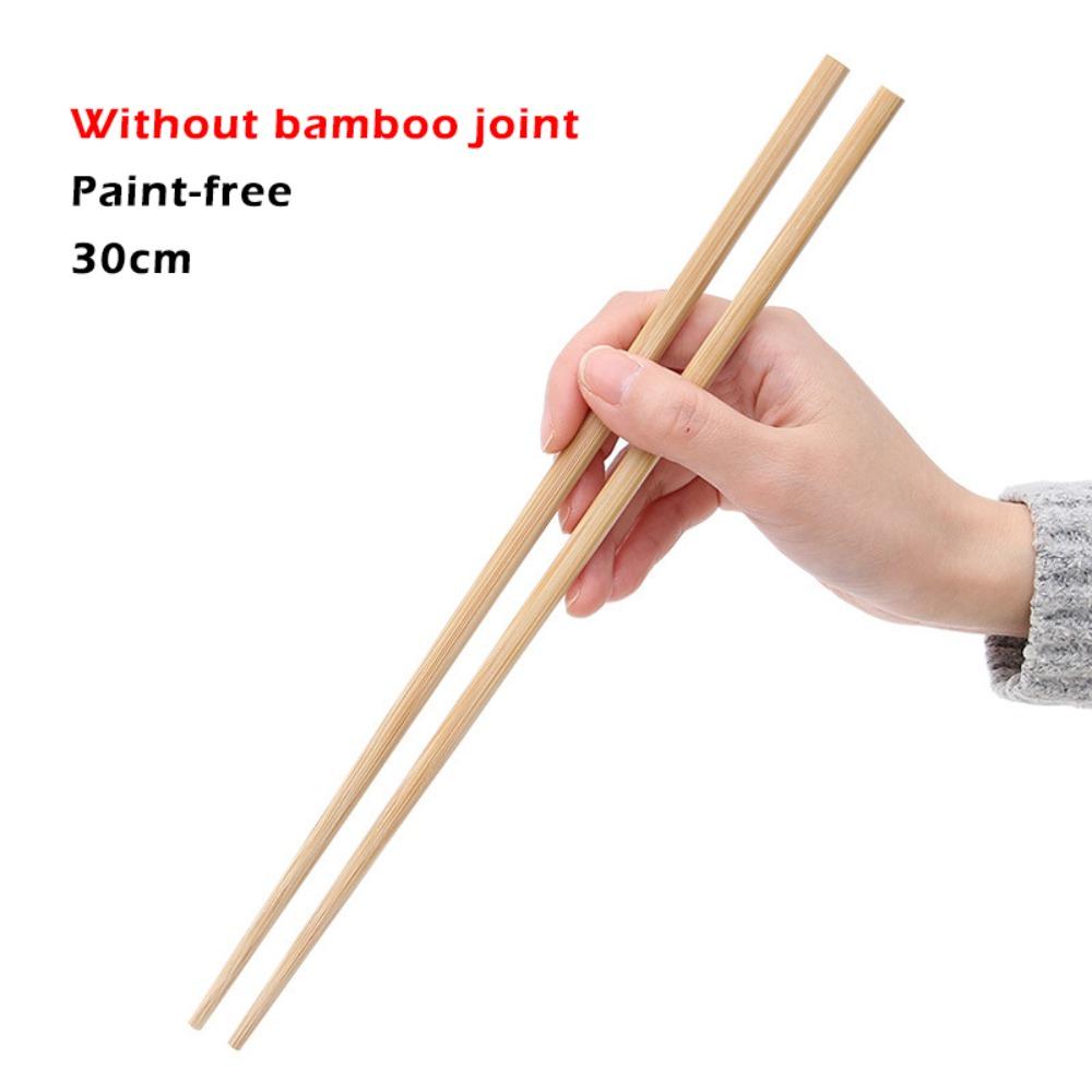 1pair 24/27/30/32cm Bamboo Chopsticks No Wax Anti-slip Chopsticks Hotpot Chopsticks Household