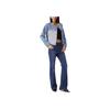 Levis Цветной блок Удобная Повседневная Куртка из Денима с Коротким Рукавом и Круглым Вырезом Женские куртки 0052H-0000